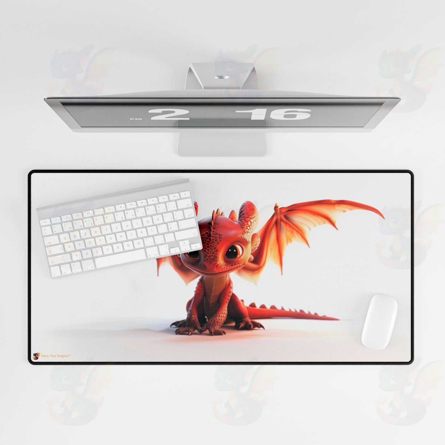 Mouse Mats with Beautiful Red Dragon