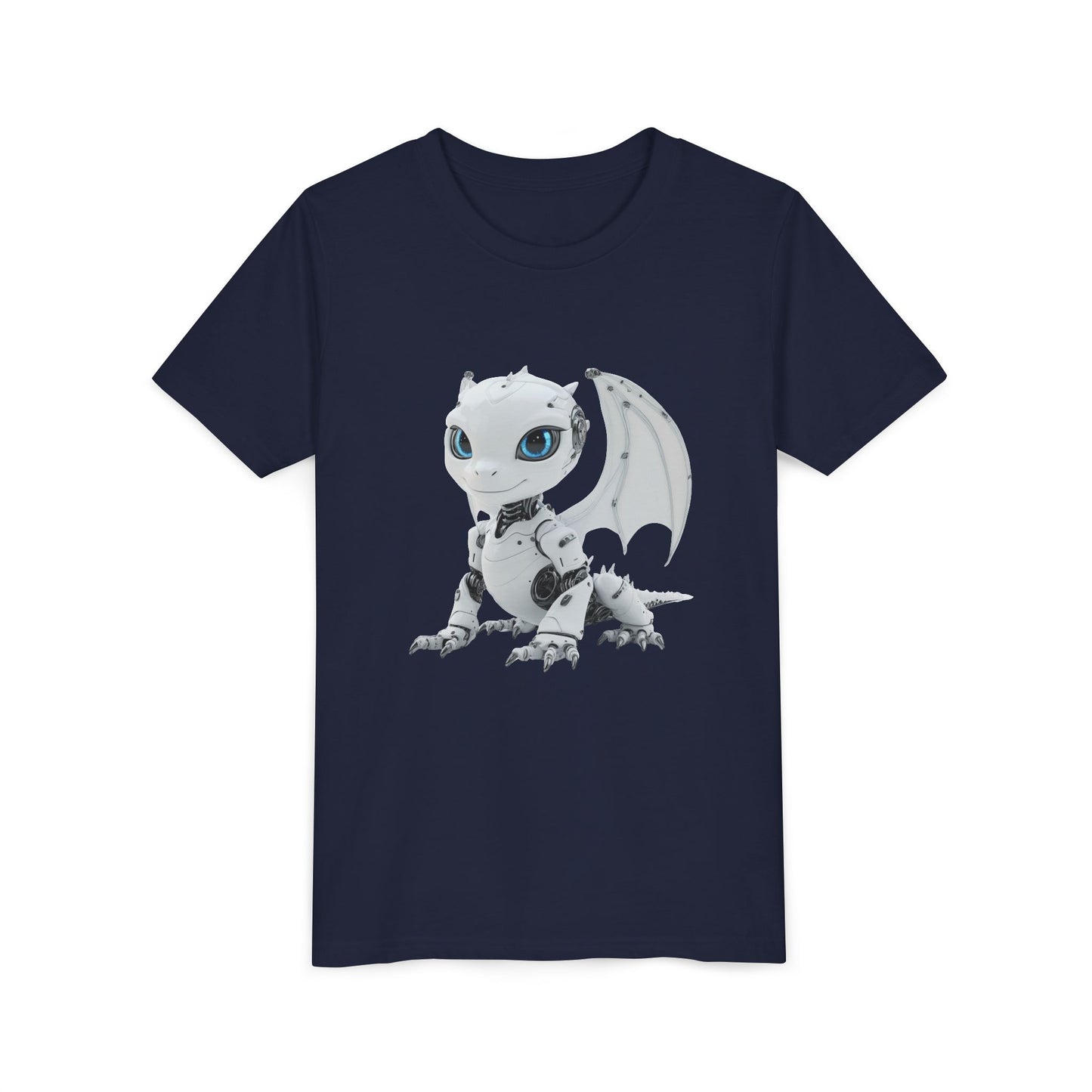 Beautiful Looking Robot Dragon - Youth Short Sleeve T-Shirt - Teeny Tiny Dragons