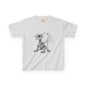 Little White Robot Dragon Kids Heavy Cotton T-Shirt - Teeny Tiny Dragons