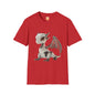 Sitting Robot Dragon Adult Unisex Softstyle T-Shirt - Teeny Tiny Dragons