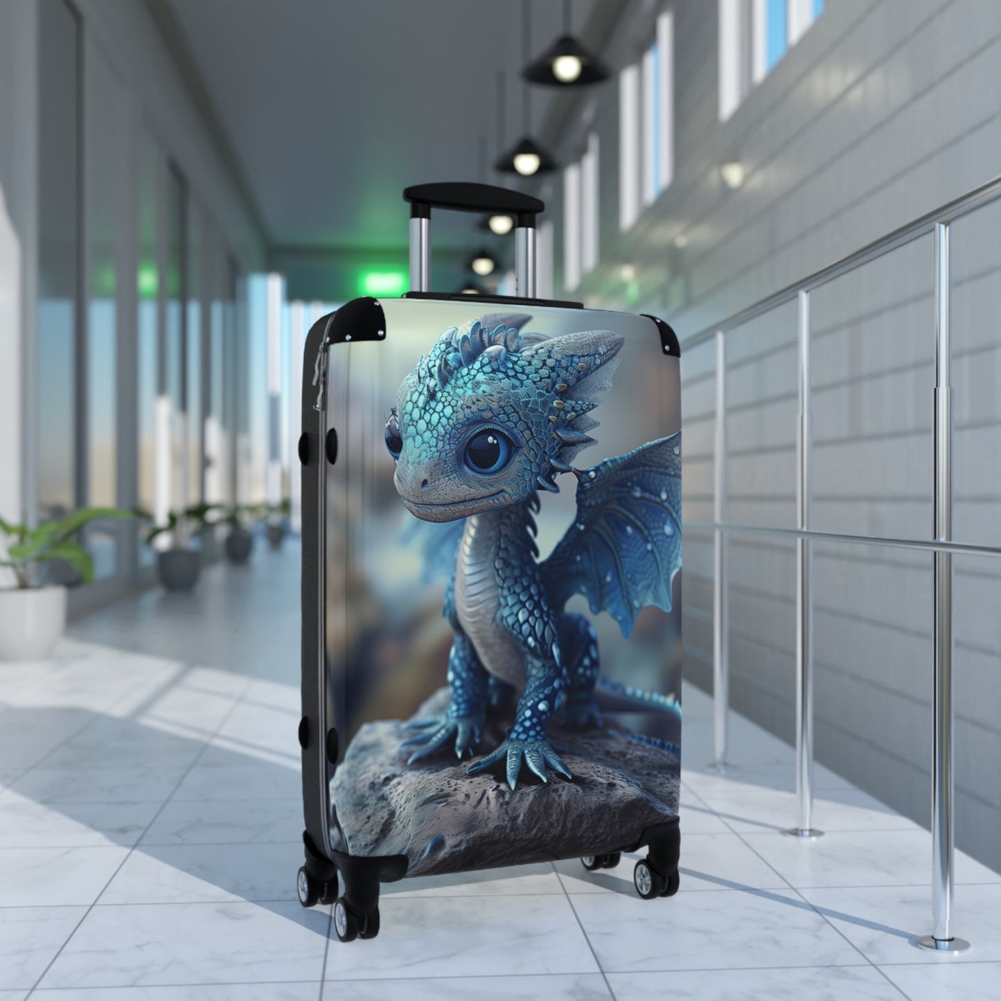 Beautiful Blue Dragon Kids Suitcase | Teeny Tiny Dragons