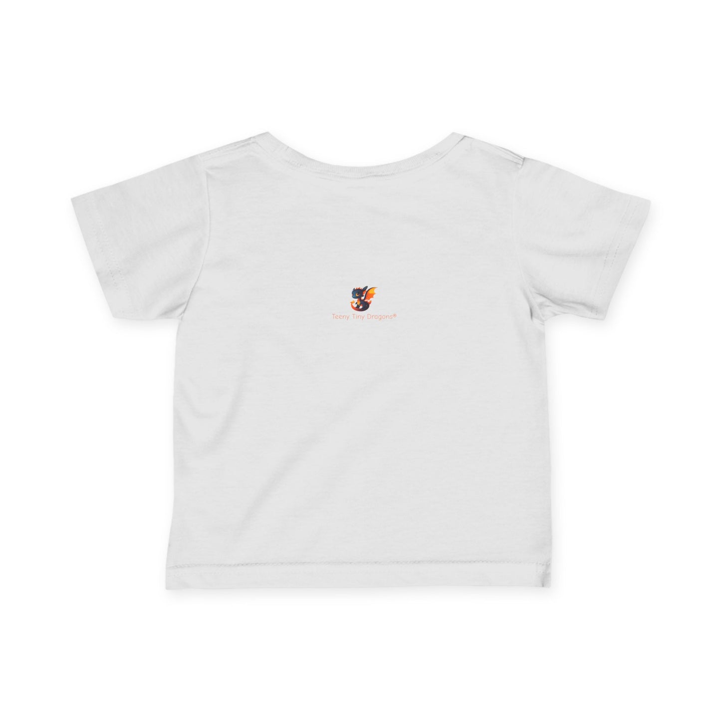 Cute Little Red Robot Dragon Infant Fine Jersey T-Shirt - Teeny Tiny Dragons