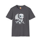 White Robot Dragon Adult Unisex Softstyle T-Shirt - Teeny Tiny Dragons