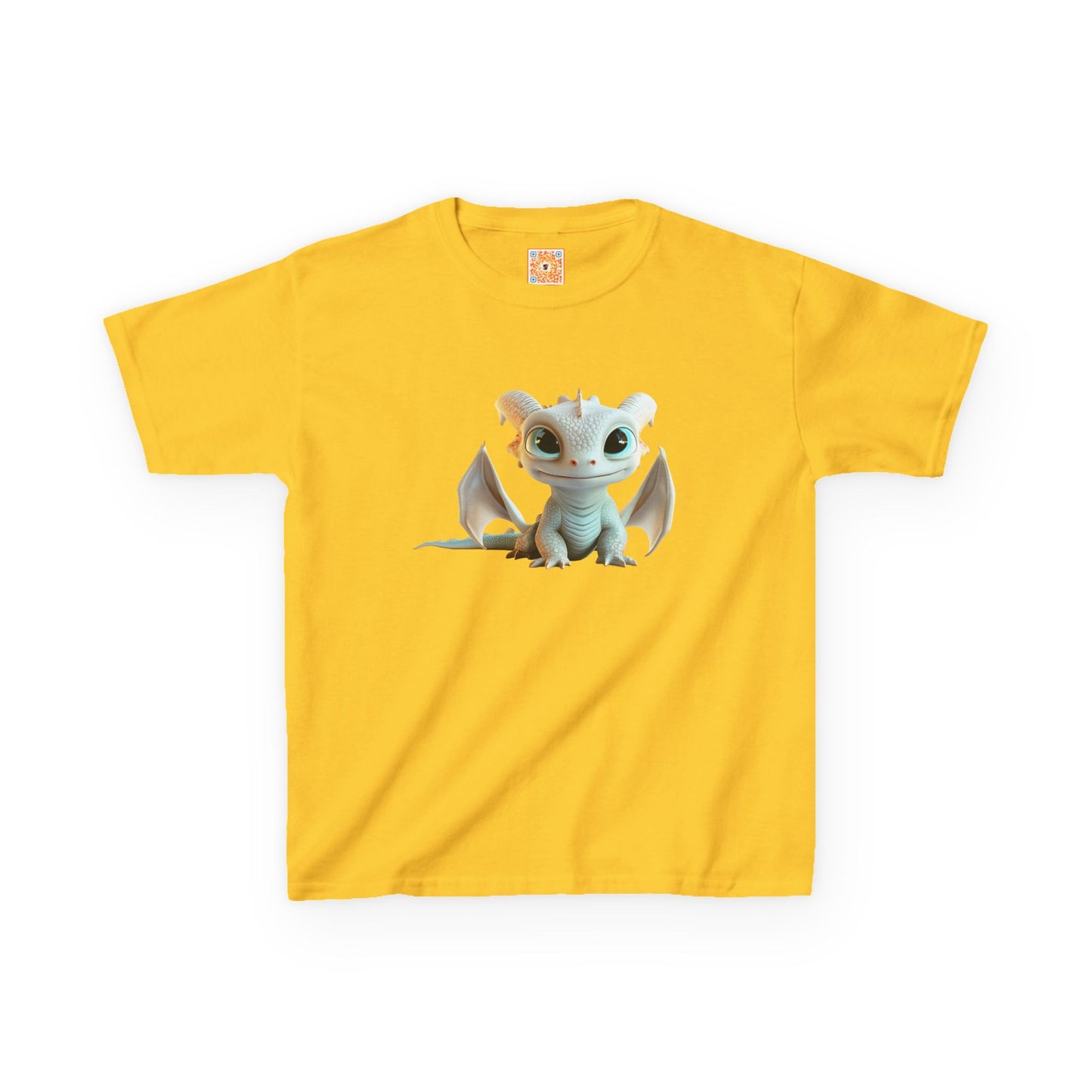 Very Cute Pale Dragon Kids Heavy Cotton T-Shirt - Teeny Tiny Dragons