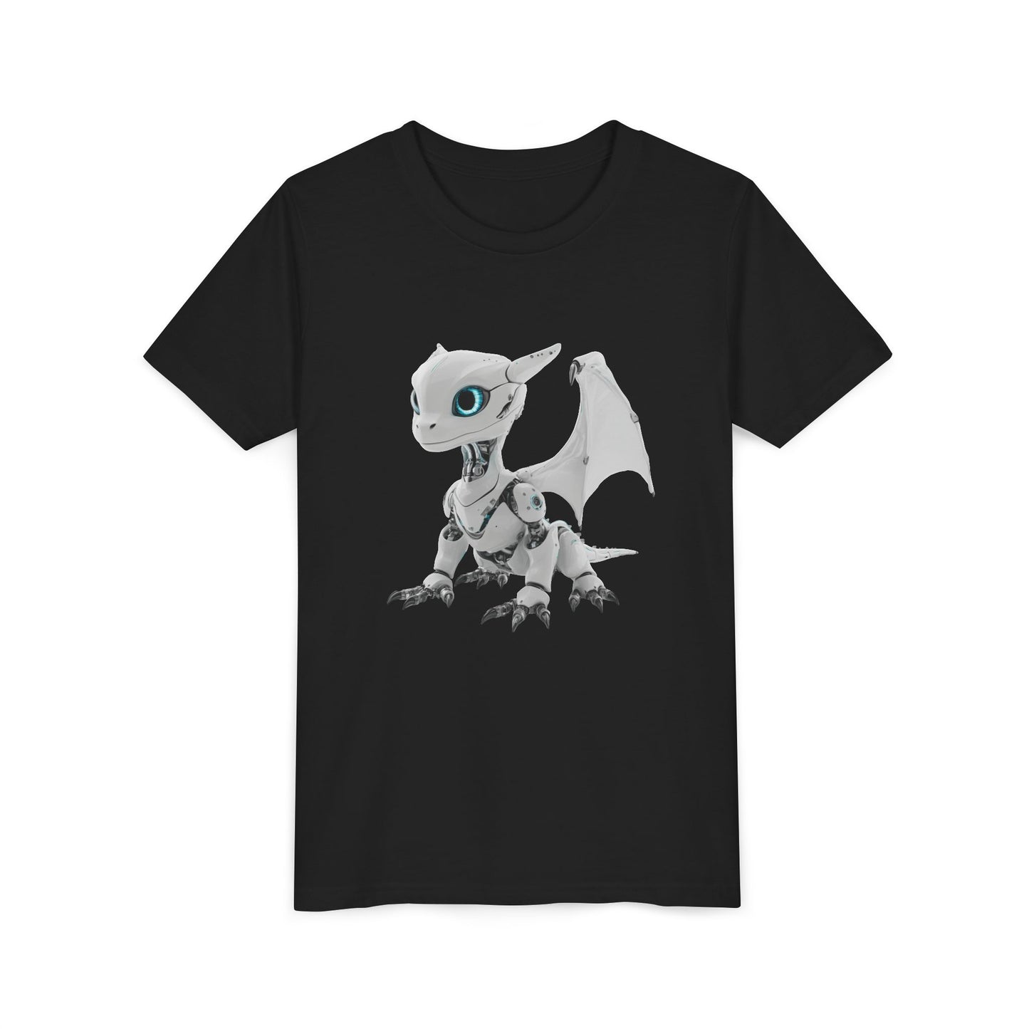 Fun Robot Dragon - Youth Short Sleeve T-Shirt - Teeny Tiny Dragons