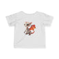 Cute Little Red Robot Dragon Infant Fine Jersey T-Shirt - Teeny Tiny Dragons