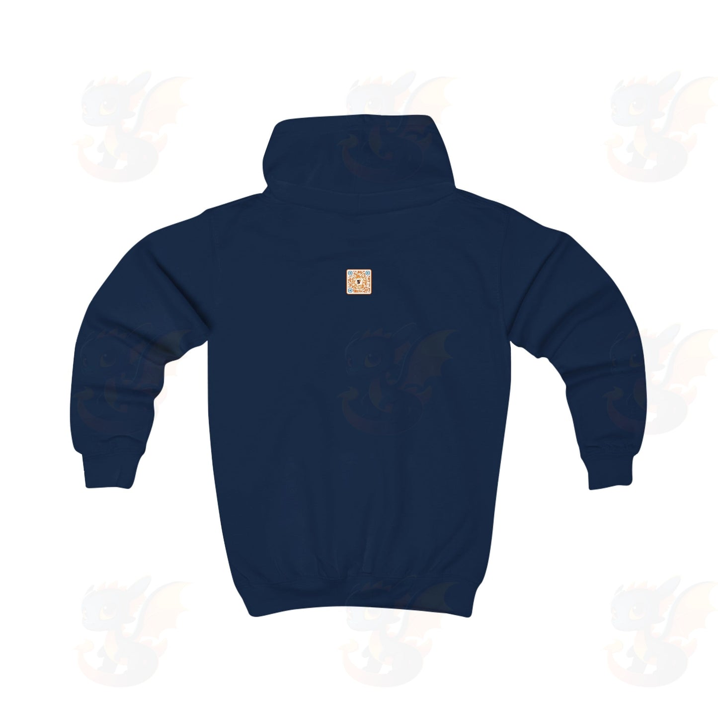 White Robot Dragon Design Kids Hoodie