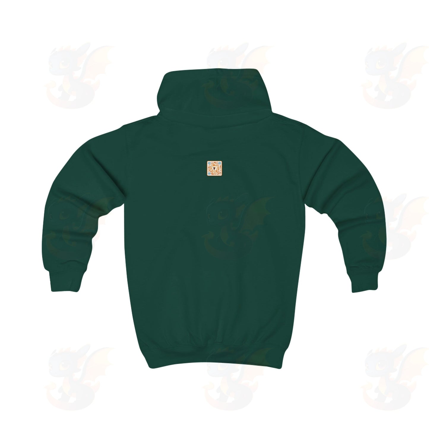 White Robot Dragon Design Kids Hoodie