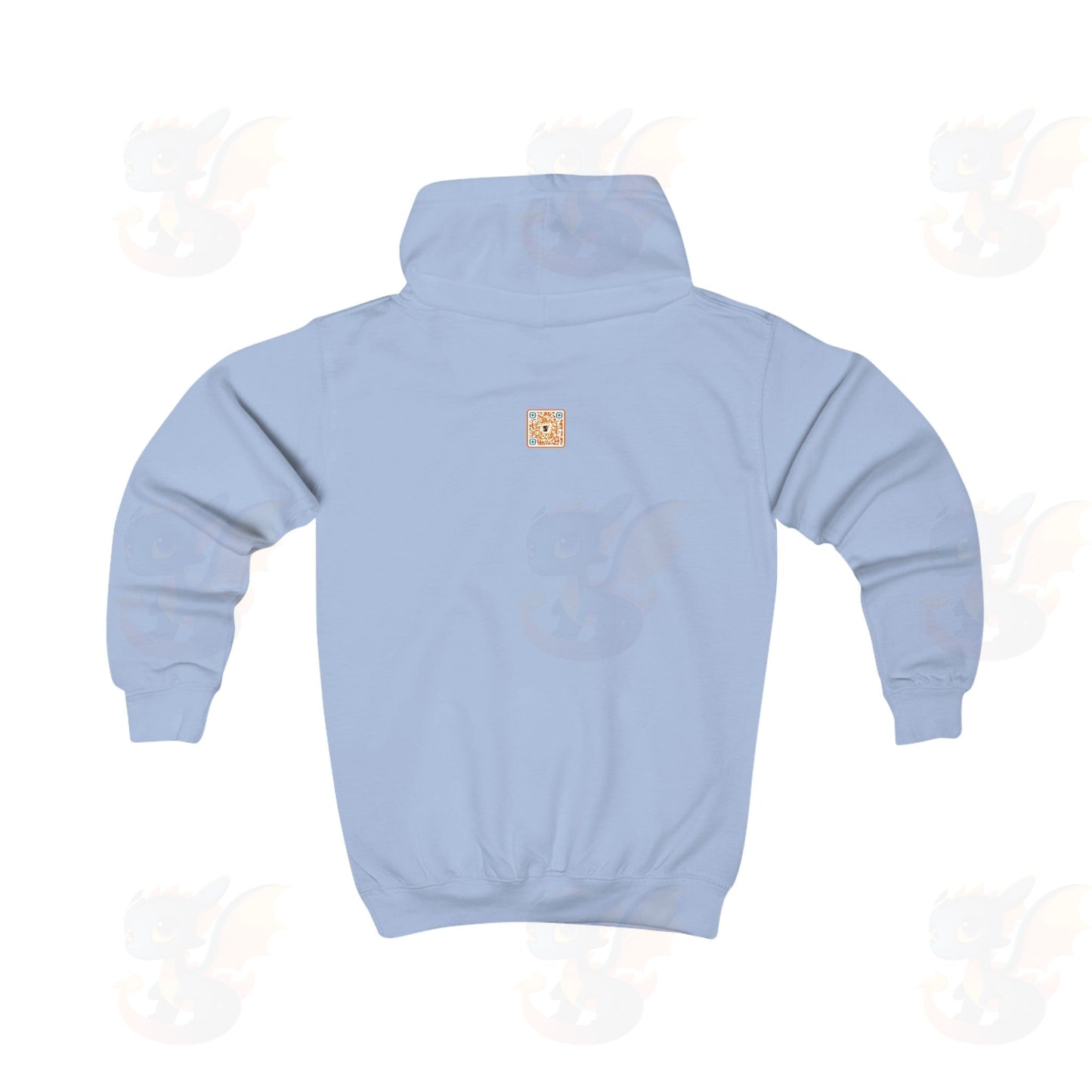 White Robot Dragon Design Kids Hoodie