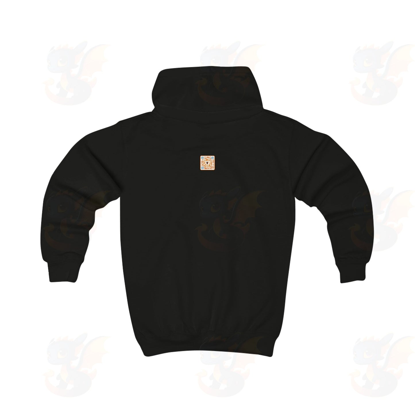 White Robot Dragon Design Kids Hoodie