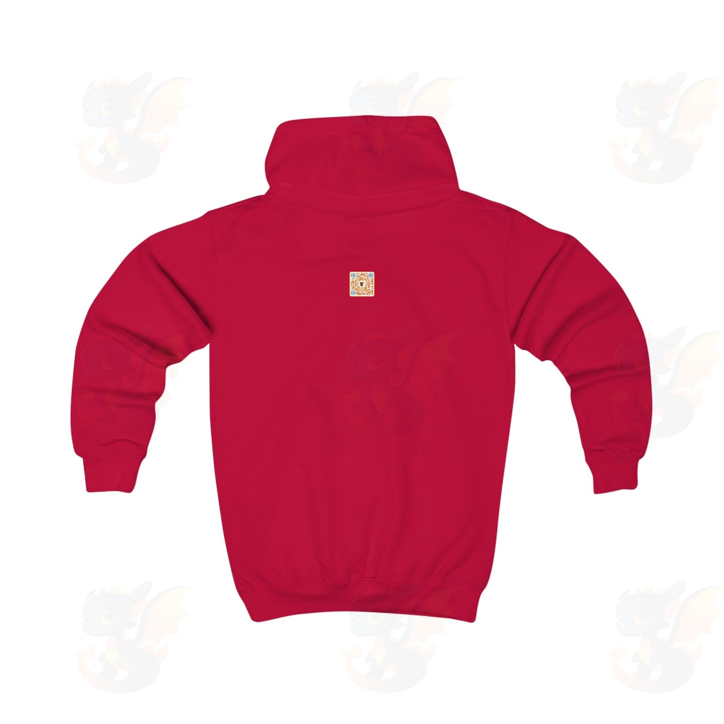 White Robot Dragon Design Kids Hoodie