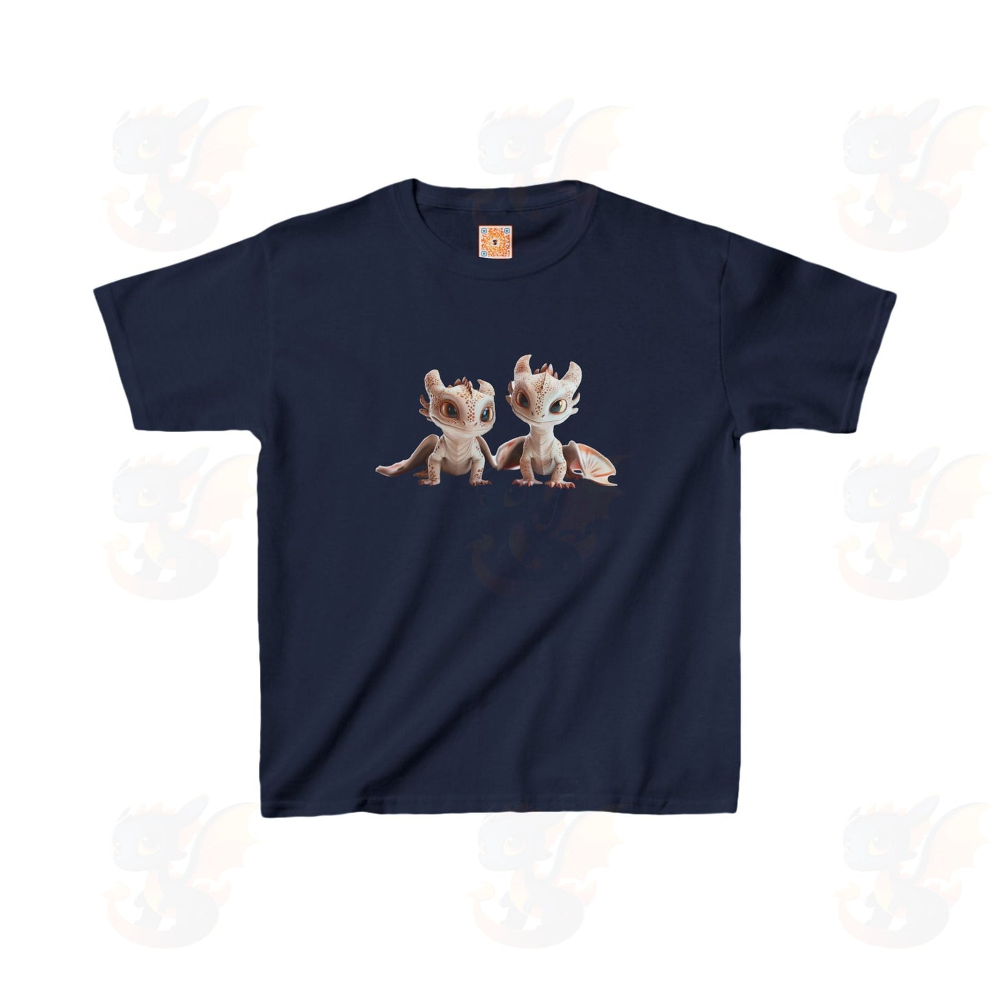 2 Adorable Dragons - Kids Heavy Cotton T-Shirt