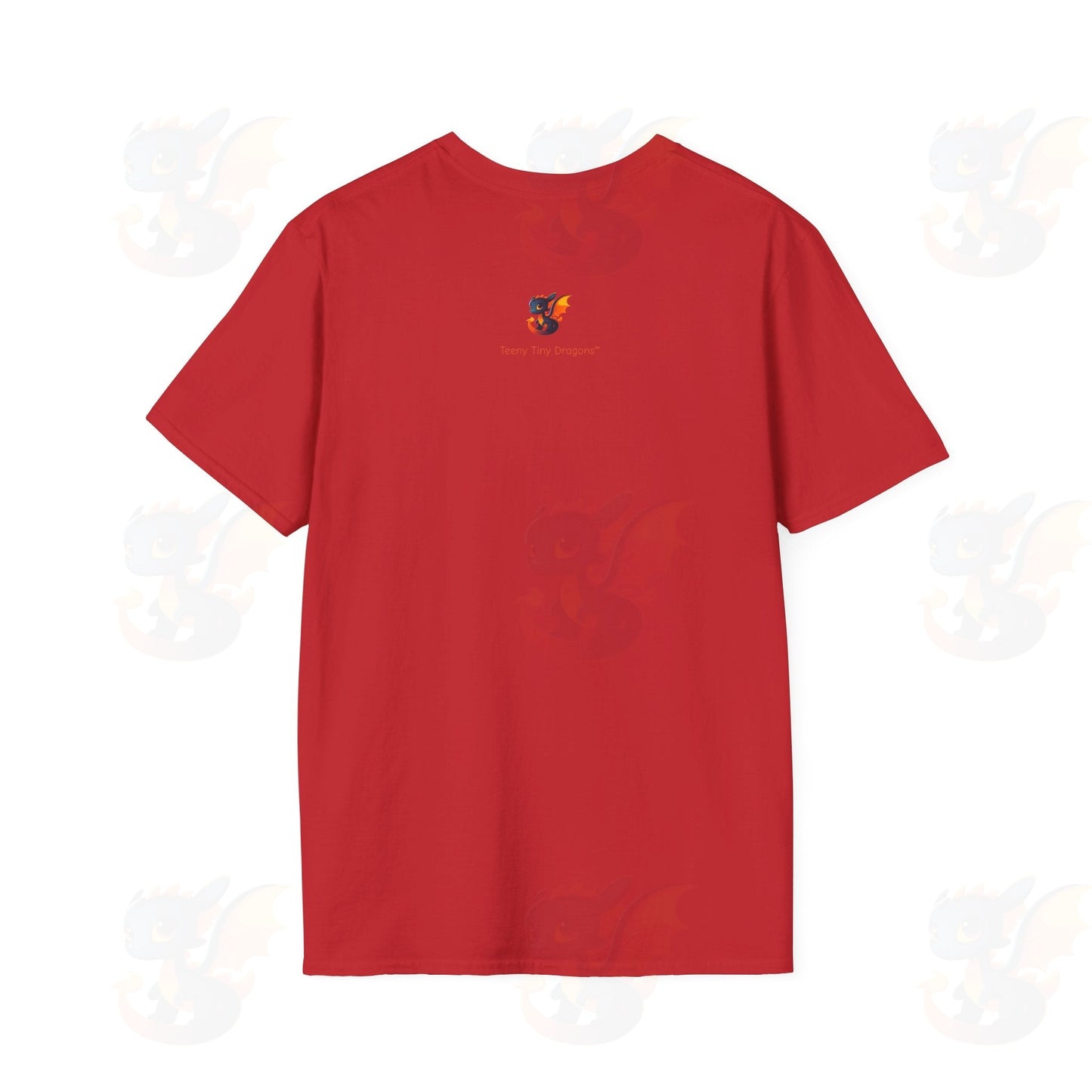 Cute Little Robot Dragon - Adult Robot Dragon Design Unisex Softstyle T-Shirt