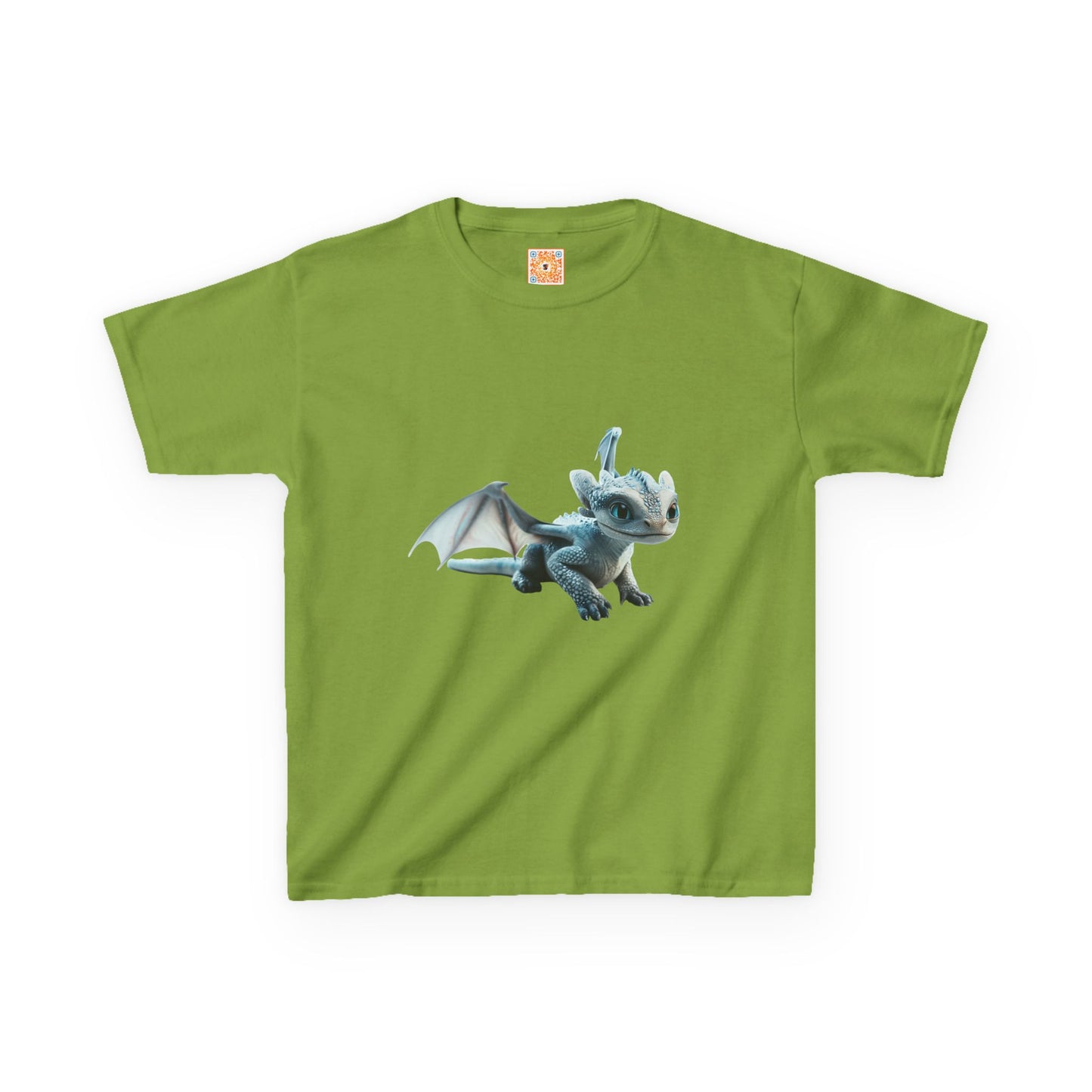 Flying White Dragon Kids Heavy Cotton T-Shirt - Teeny Tiny Dragons