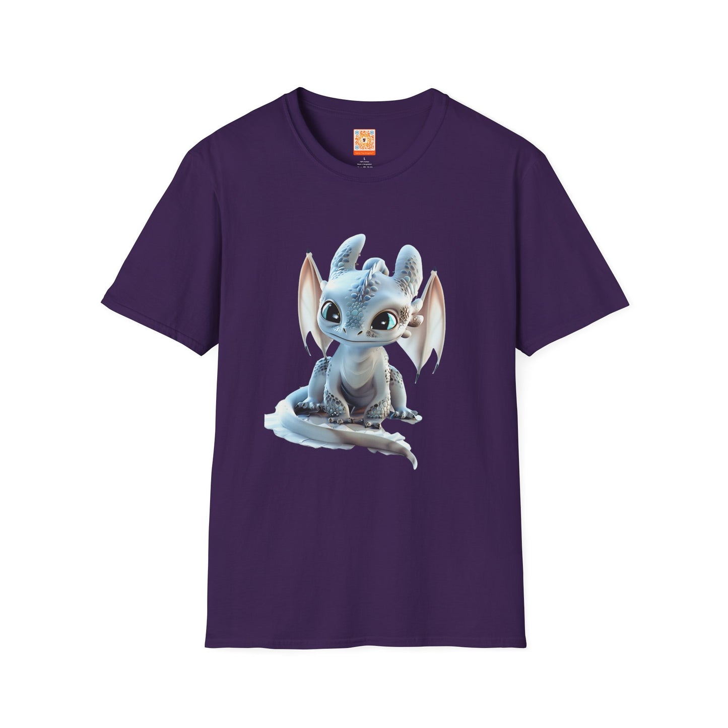 Gorgeous Little Blue Dragon Adult Unisex Softstyle T-Shirt - Teeny Tiny Dragons