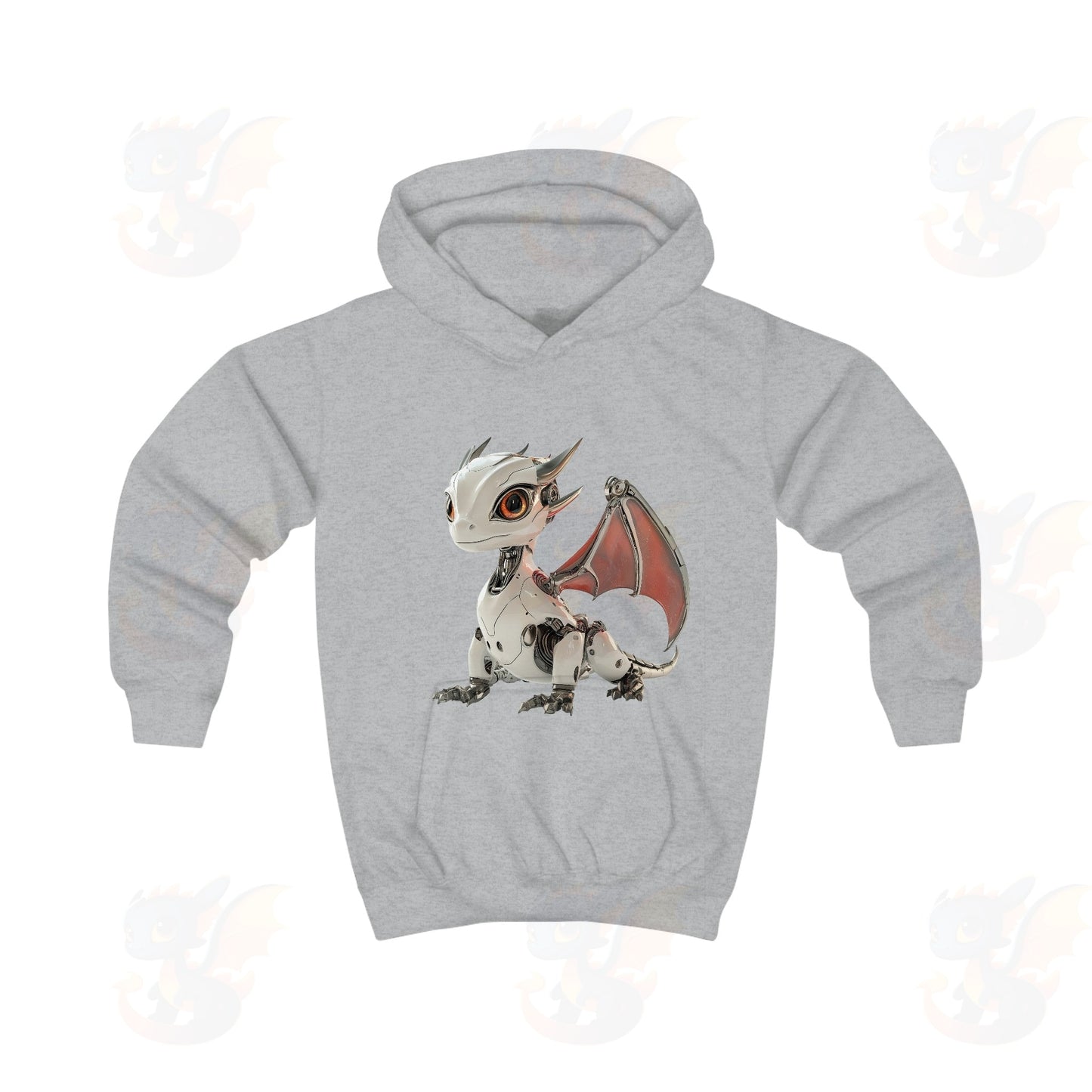 Cool Looking Robot Dragon - Kids Hoodie