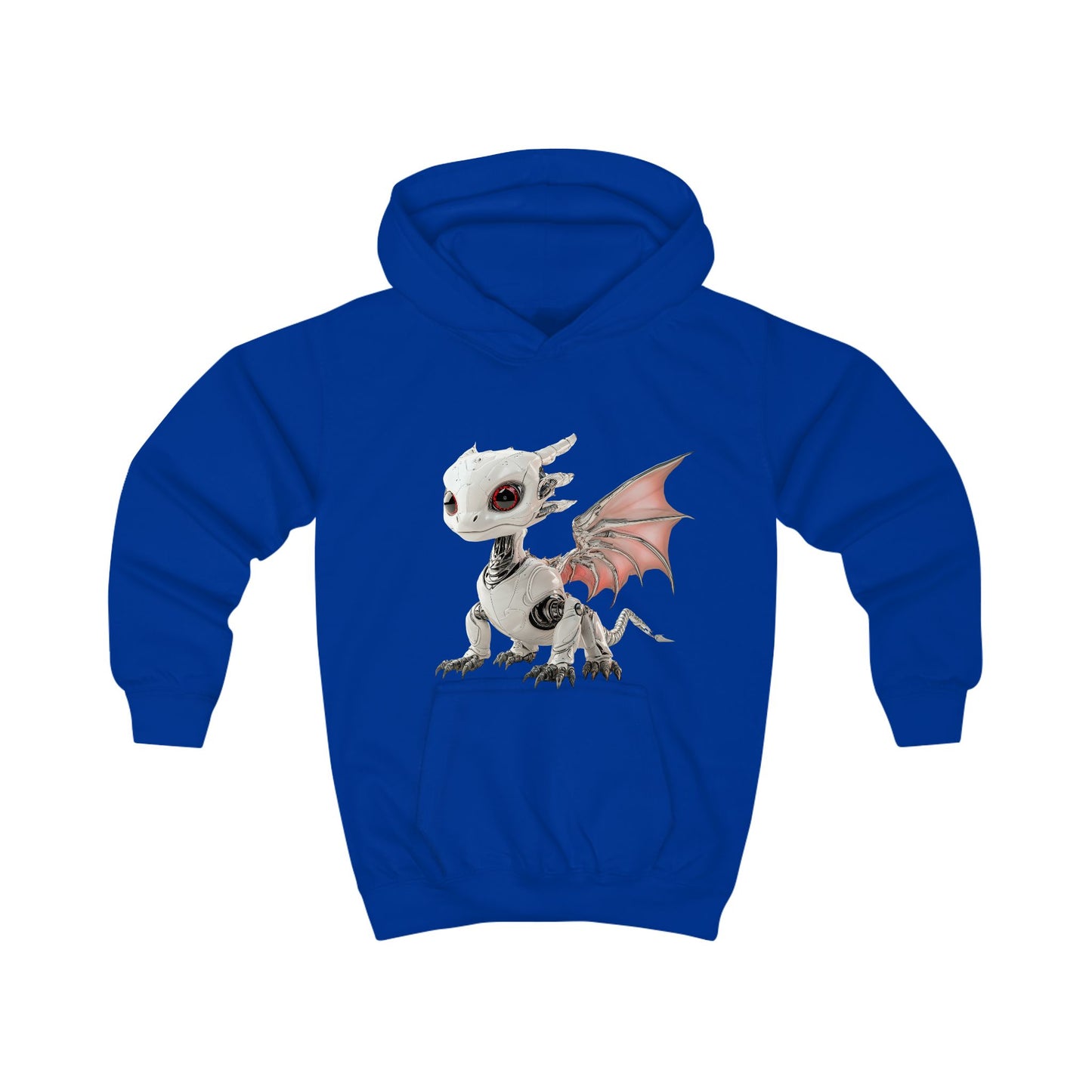 Crimson Robot Dragon Kids Hoodie - Teeny Tiny Dragons