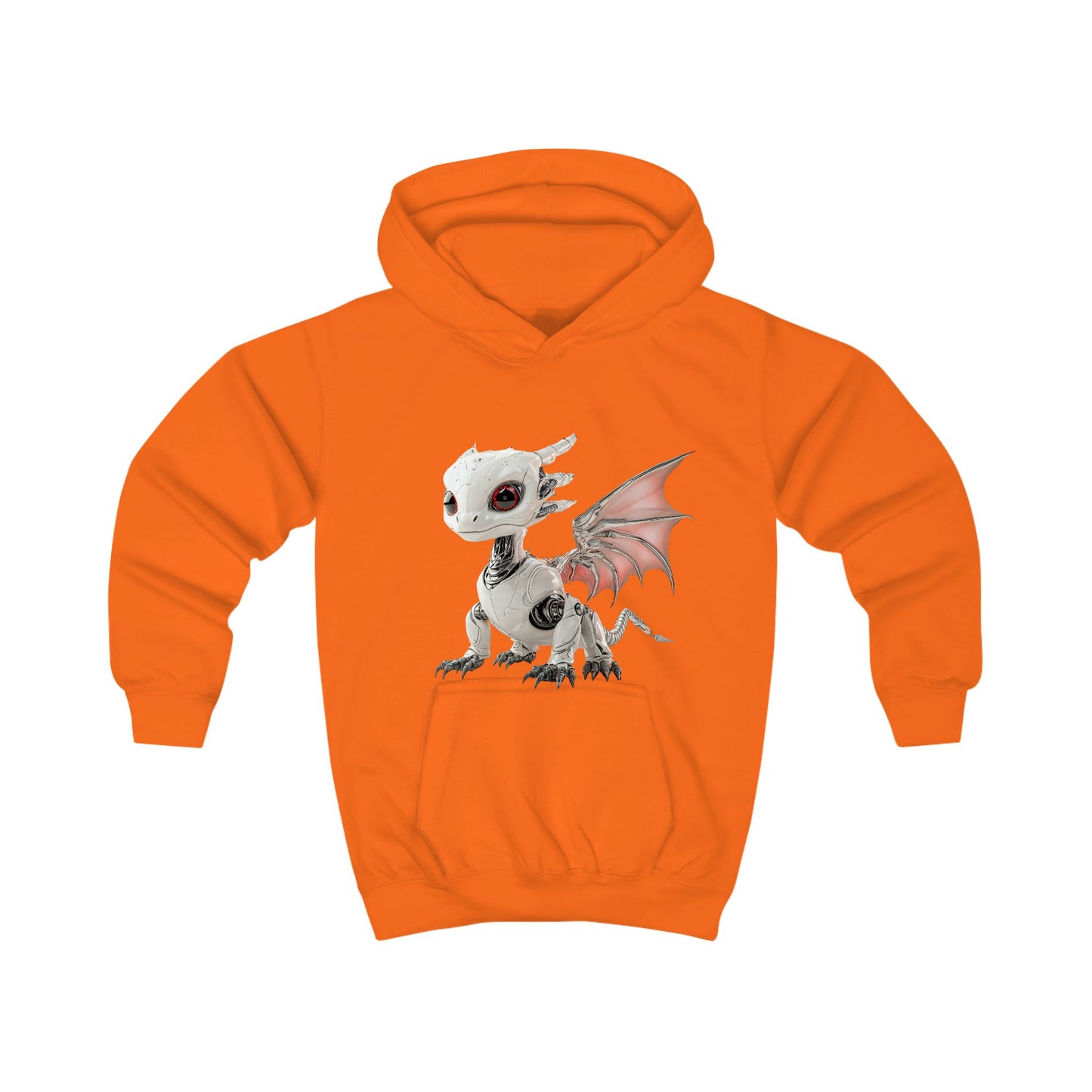 Crimson Robot Dragon Kids Hoodie - Teeny Tiny Dragons
