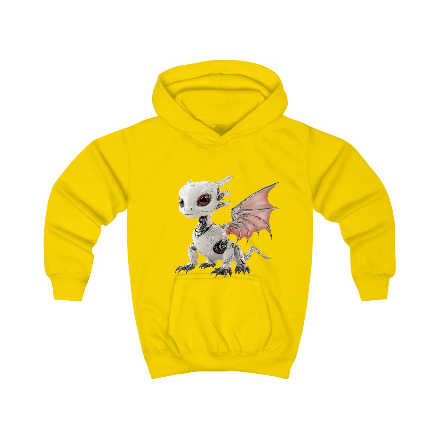 Crimson Robot Dragon Kids Hoodie - Teeny Tiny Dragons