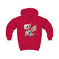 Crimson Robot Dragon Kids Hoodie - Teeny Tiny Dragons