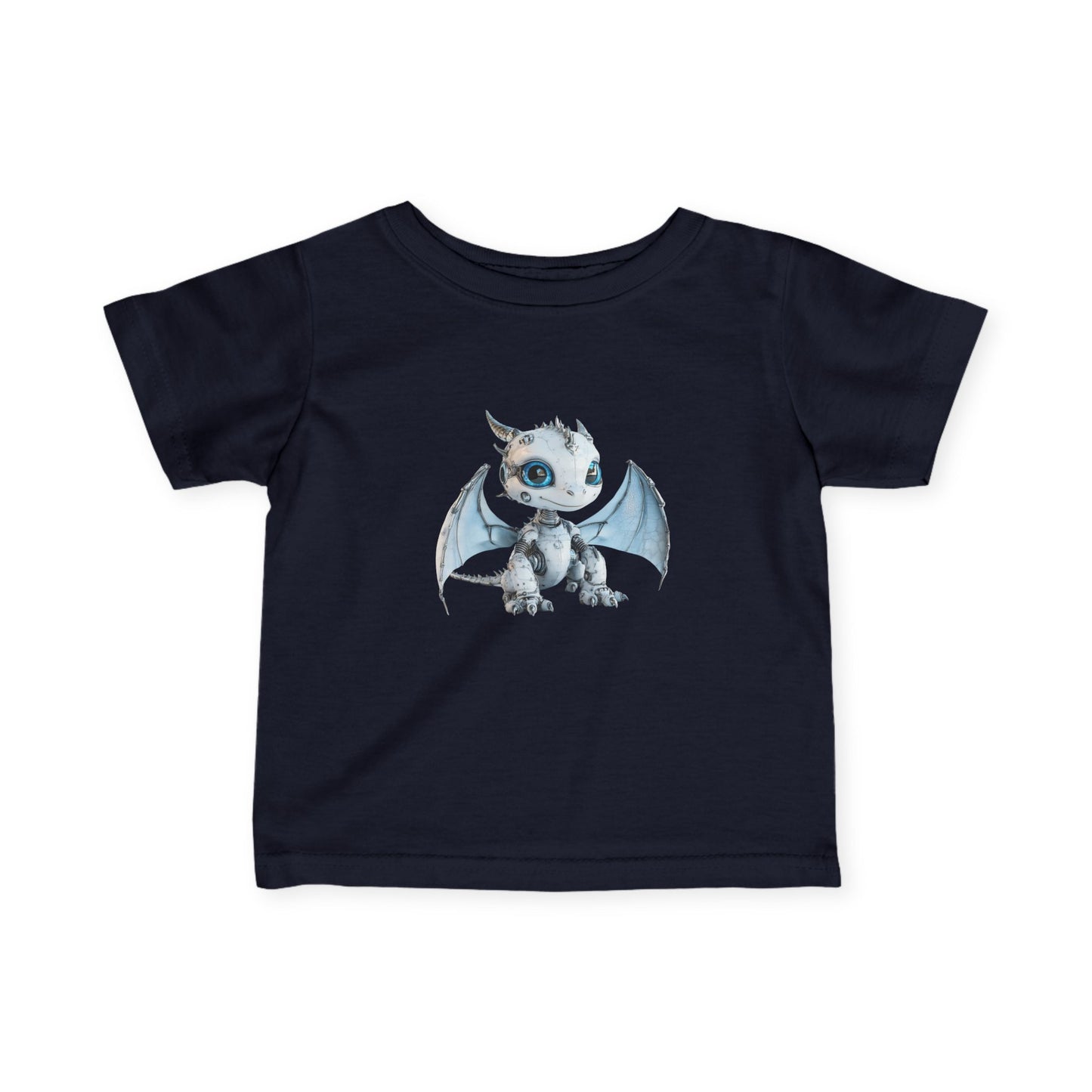 Blue Robot Dragon Infant Fine Jersey T-Shirt - Teeny Tiny Dragons