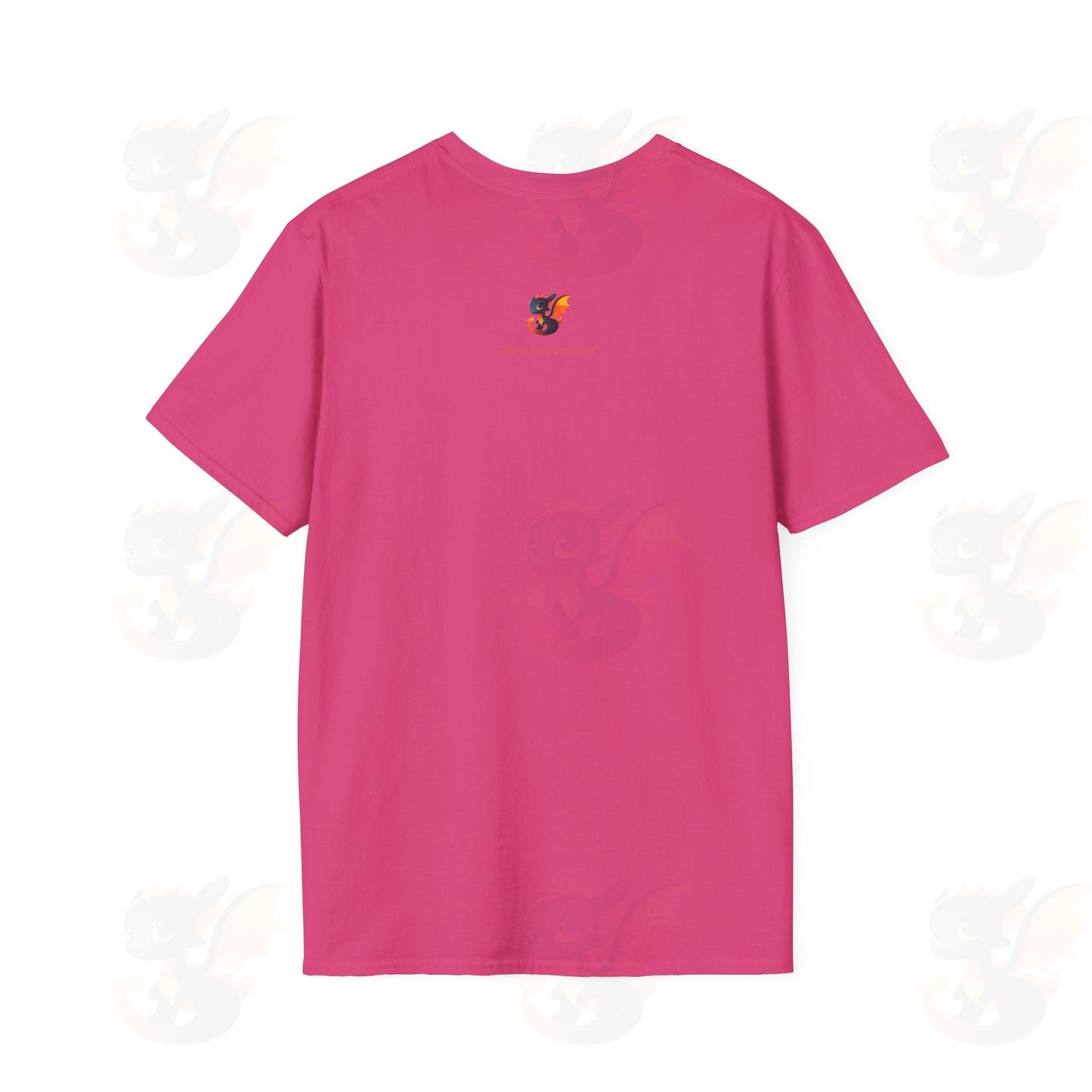 Cute Little Robot Dragon - Adult Robot Dragon Design Unisex Softstyle T-Shirt