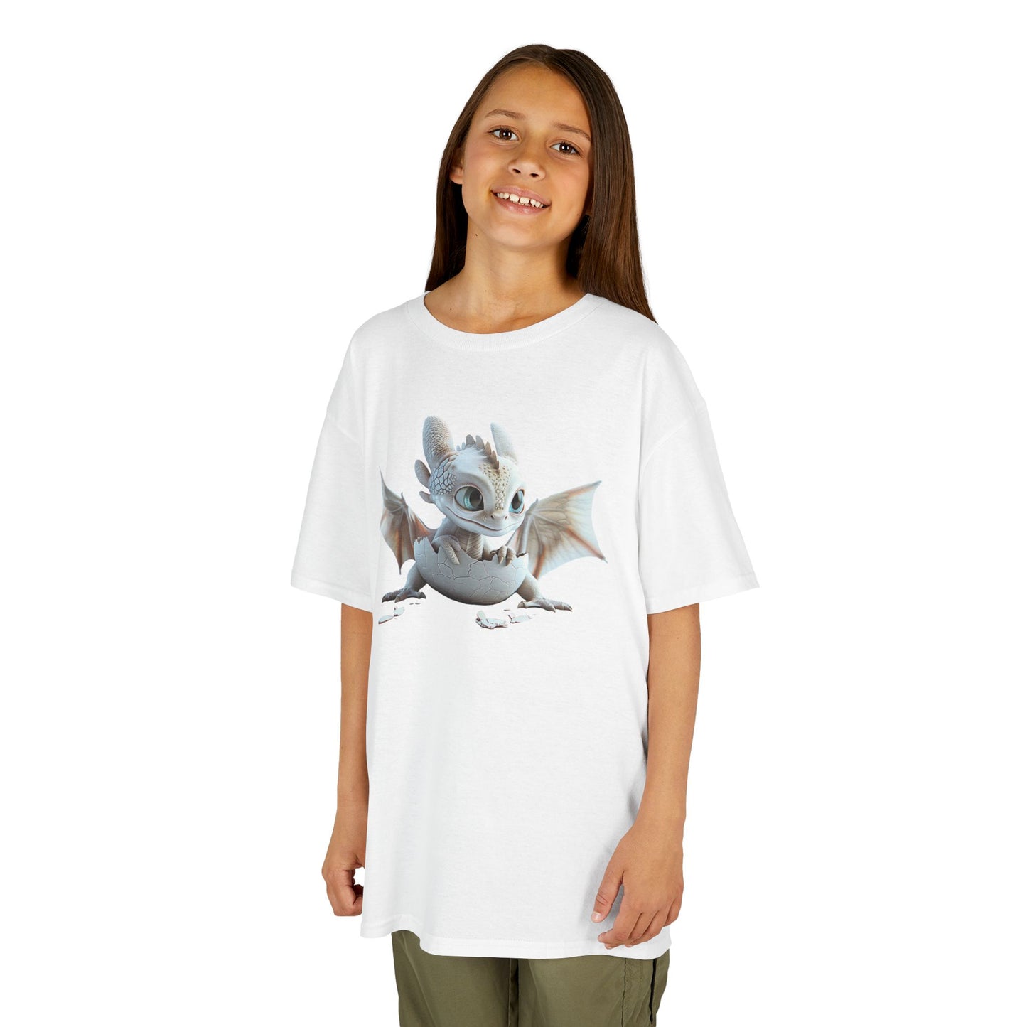 Baby Dragon Hatching Kids Heavy Cotton T-Shirt - Teeny Tiny Dragons