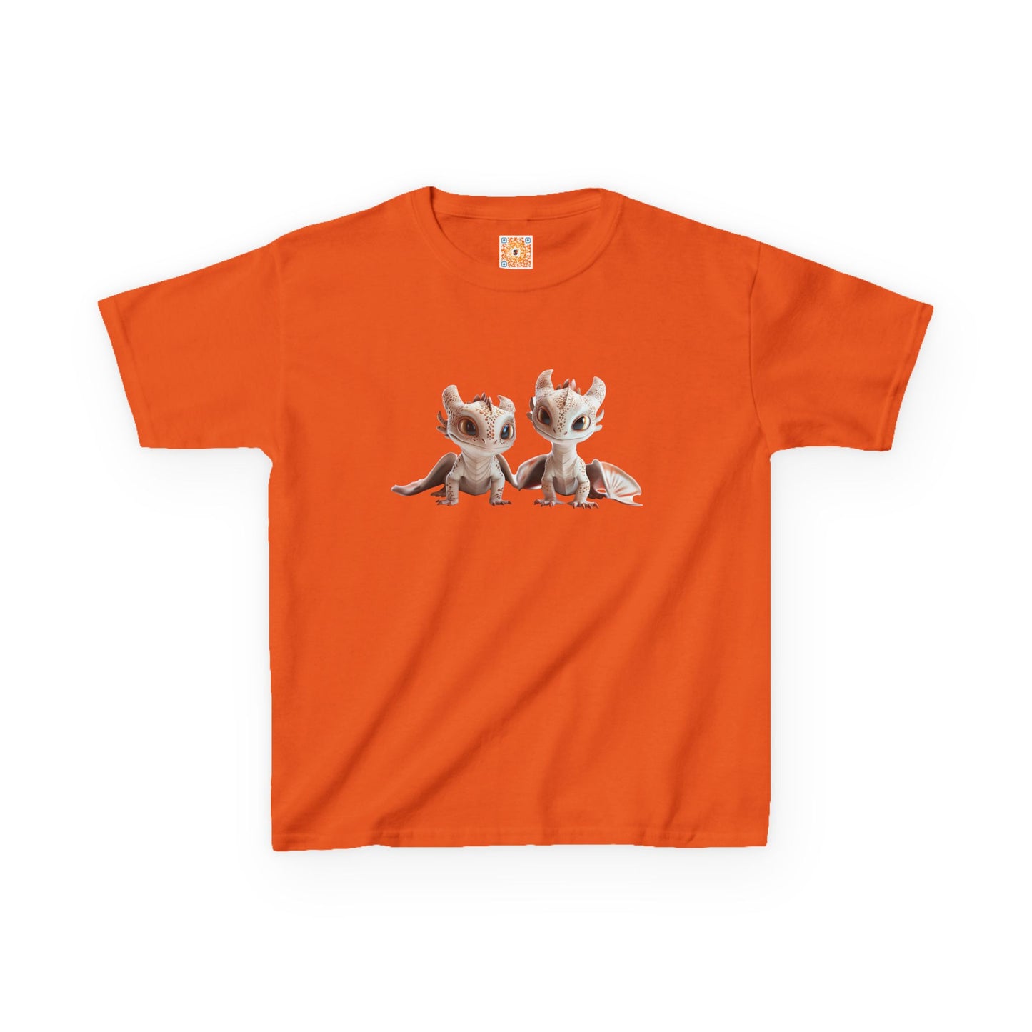 2 Adorable Dragons Kids Heavy Cotton T-Shirt - Teeny Tiny Dragons