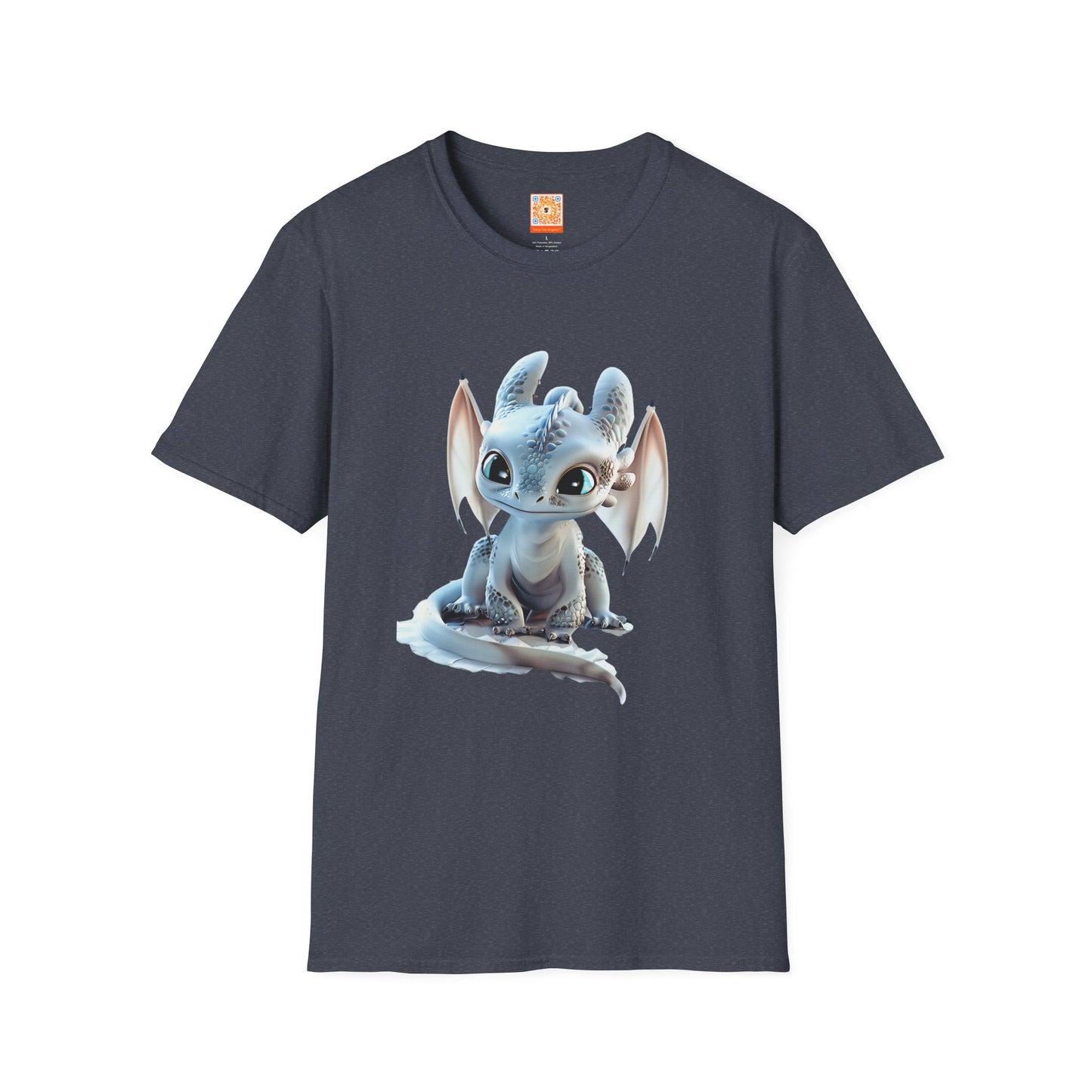 Gorgeous Little Blue Dragon Adult Unisex Softstyle T-Shirt - Teeny Tiny Dragons