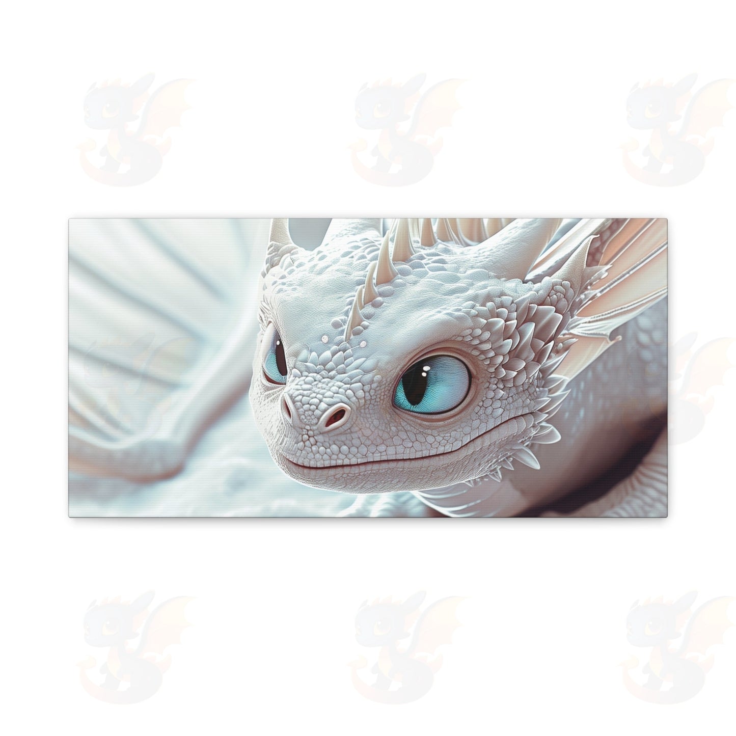 White Dragon Matte Canvas, Stretched, 1.25"