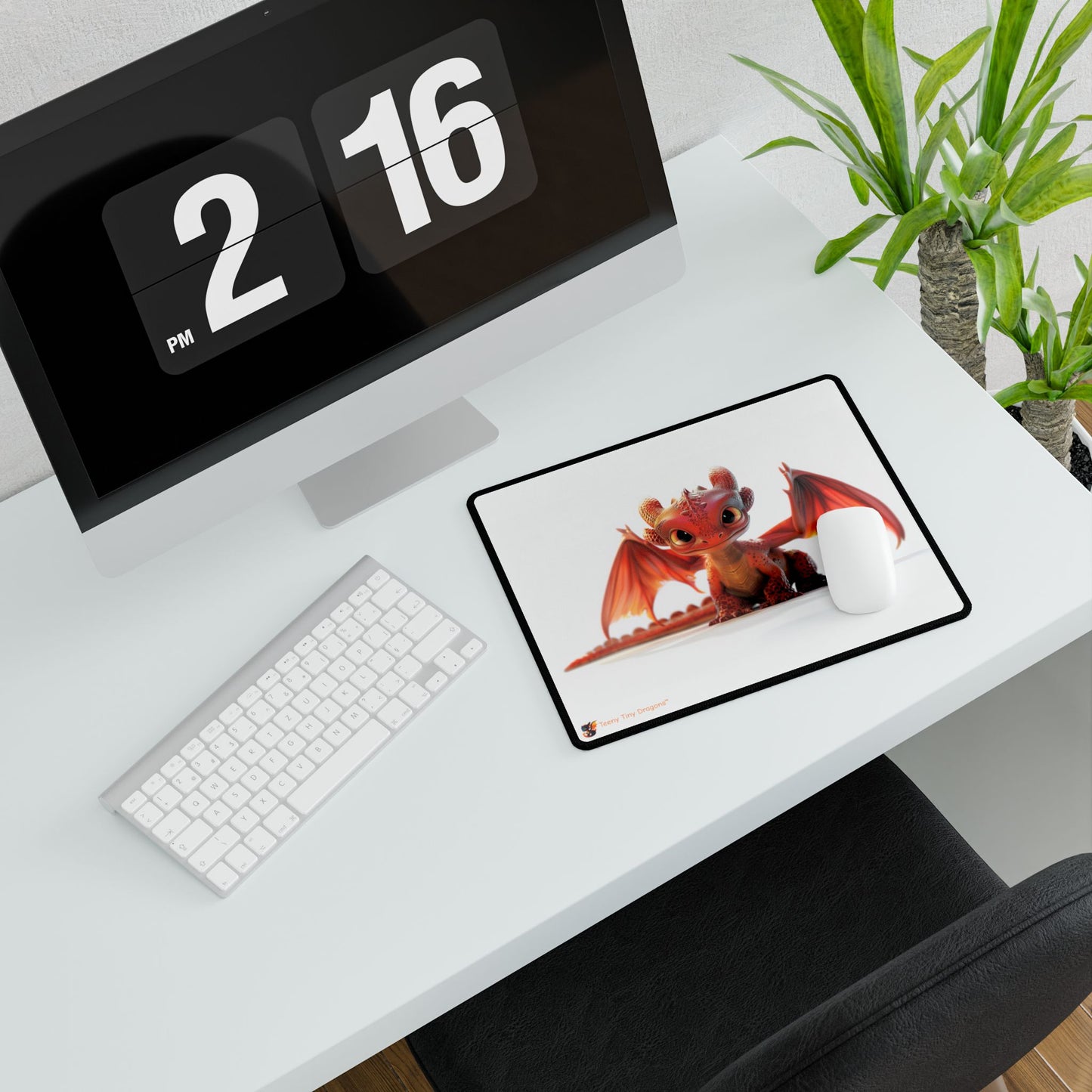 Beautiful Little Red Dragon Mouse Mat - Teeny Tiny Dragons