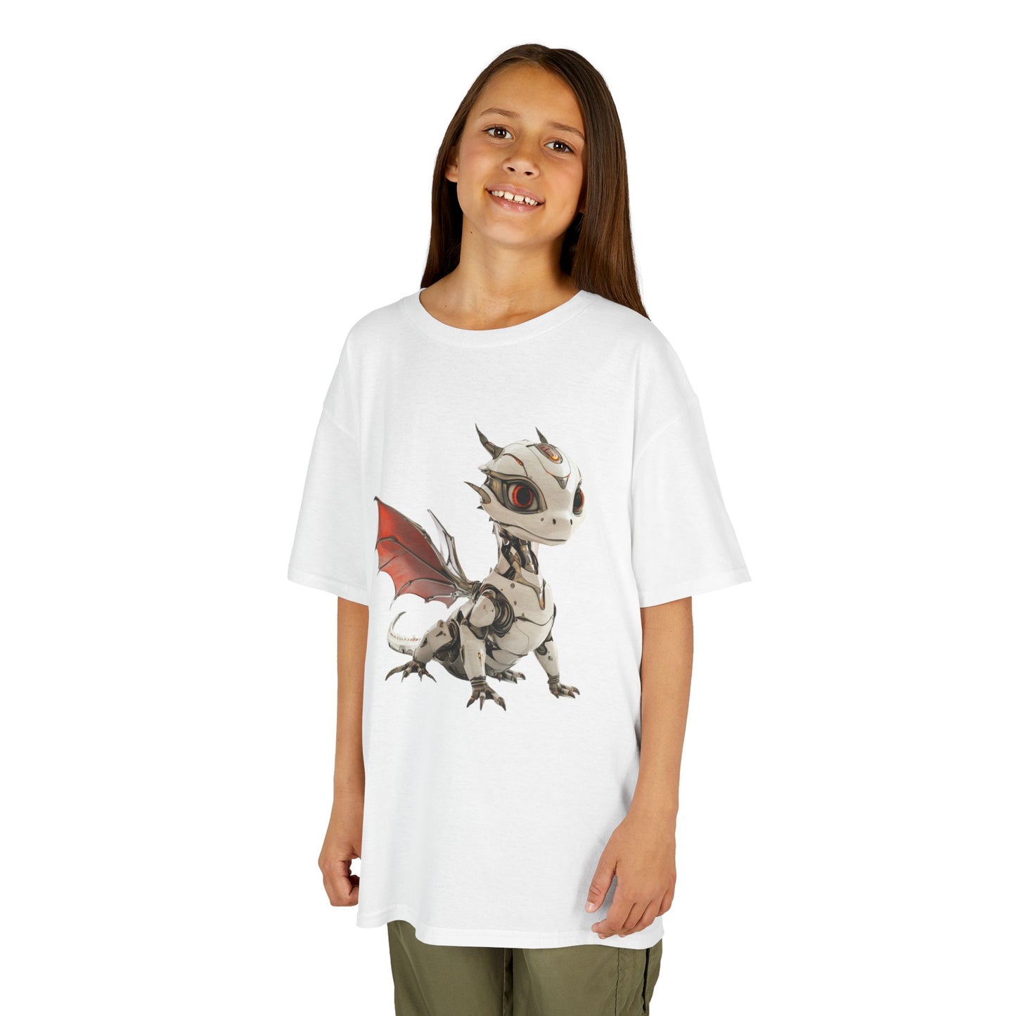 Cool Standing Robot Dragon Kids 100% Cotton T-Shirt - Teeny Tiny Dragons