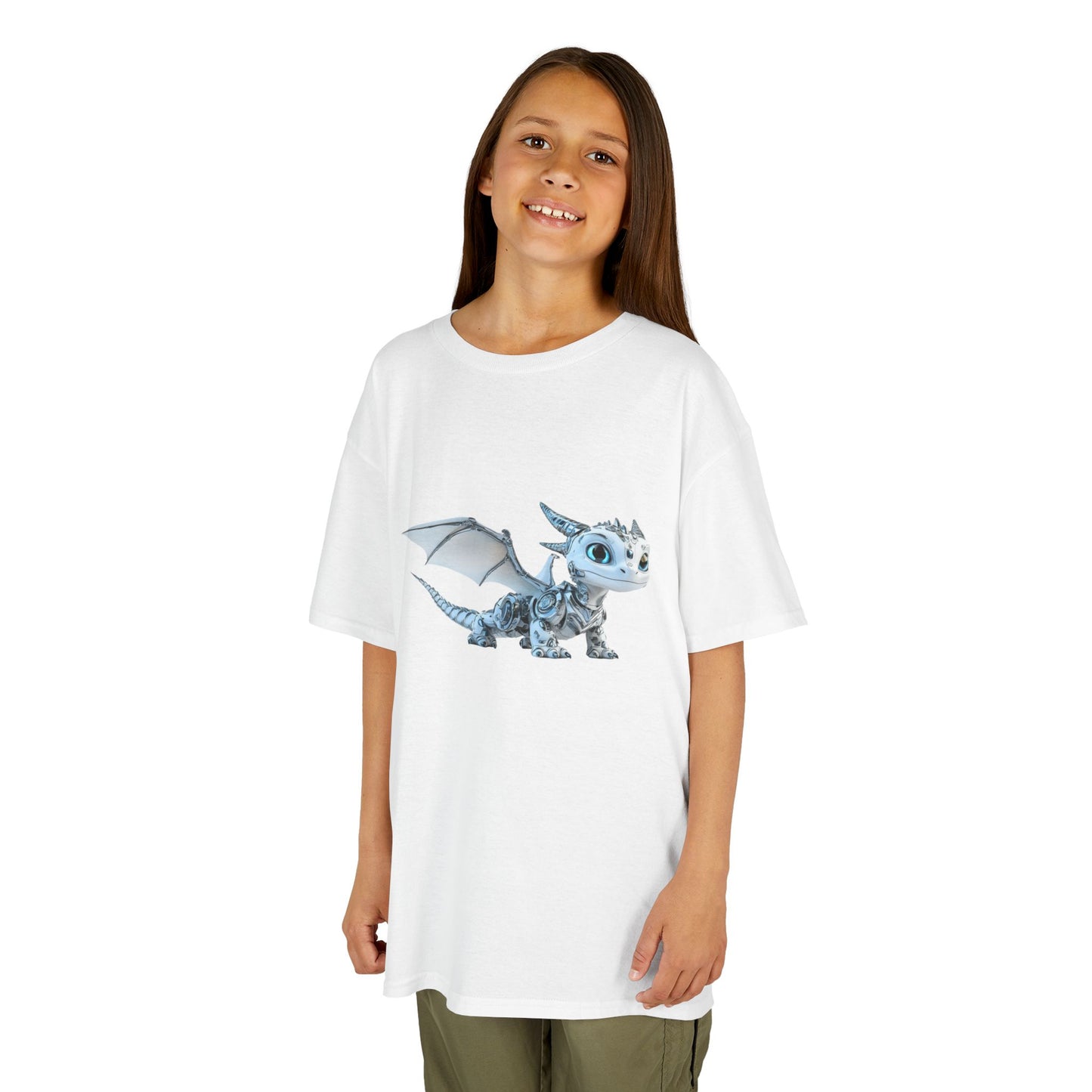 Fun Flying Robot Dragon Kids Heavy Cotton Tee - Teeny Tiny Dragons
