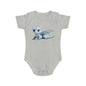Short Sleeve Baby Bodysuit with an Adorable Baby Dragon