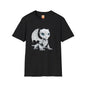 White Robot Dragon Adult Unisex Softstyle T-Shirt - Teeny Tiny Dragons