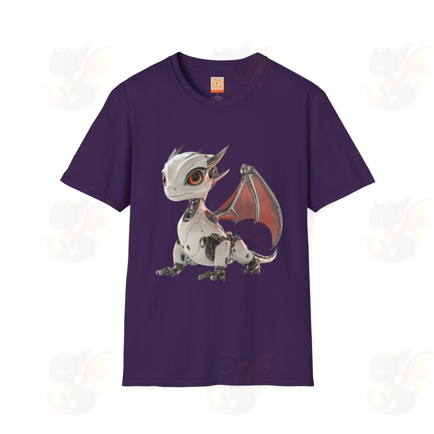 Adult Robot Dragon Design Unisex Softstyle T-Shirt